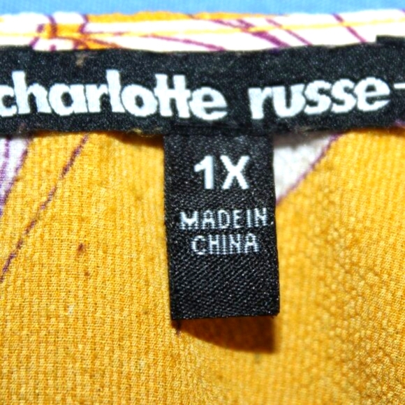 Charlotte Russe Floral Wide Leg Jumpsuit Yellow 1X - Picture 4 of 6